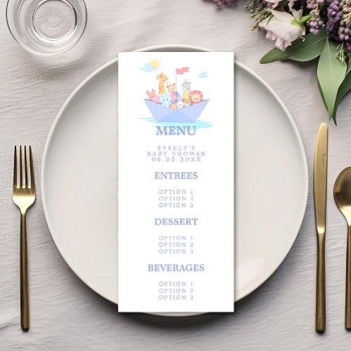 Noahs Ark Baby Shower Menu