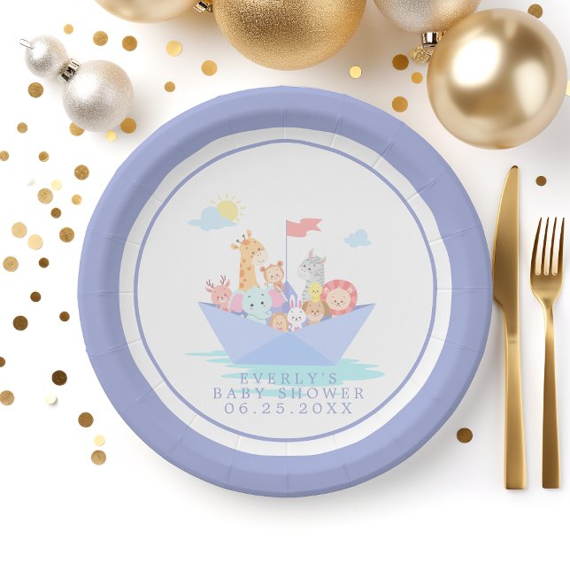 Noah's Ark Baby Shower Paper Plates (Creator Uploaded)