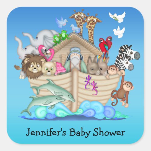Noahs Ark Baby Shower Stickers