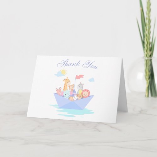 Noahs Ark Baby Shower Thank You Card