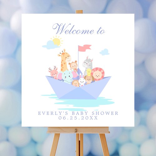 Noah'S Ark Baby Shower Welcome Foam Board