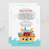 Noah's Ark Baby sprinkle invite, baby shower Invitation (Front/Back)