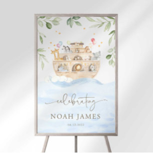 Noah's Ark Baptism Christening Welcome Sign