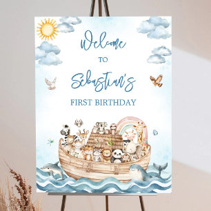 Noah's Ark Birthday Welcome Sign