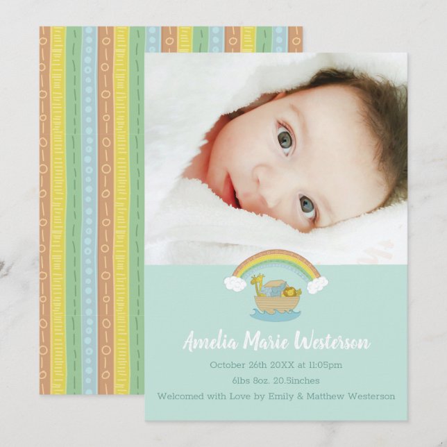 Noah's Ark Boho Baby Shower Invitation (Front/Back)