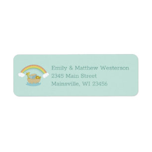 Noah's Ark Boho Baby Shower Label
