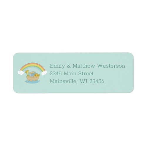 Noahs Ark Boho Baby Shower Label