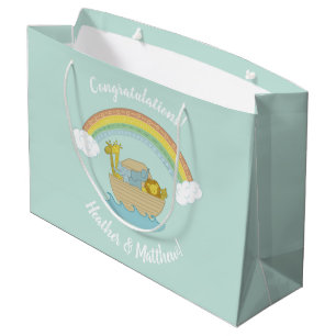 Noah's Ark Boho Baby Shower Large Gift Bag