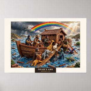 Noah's Ark — Building Brick Art Poster