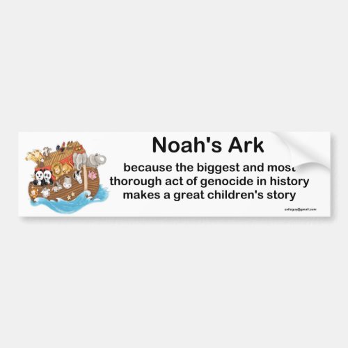 noahs ark bumper sticker