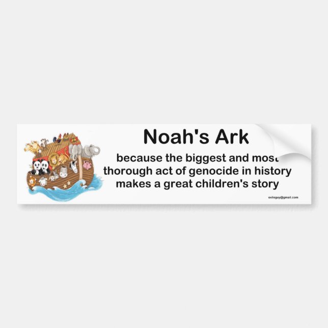 noah's ark bumper sticker (Front)