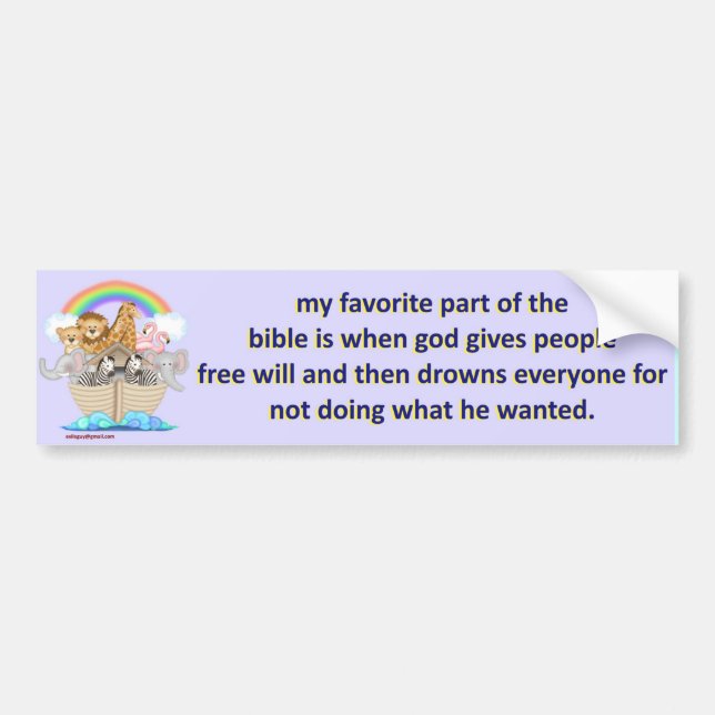 noah's ark bumper sticker (Front)