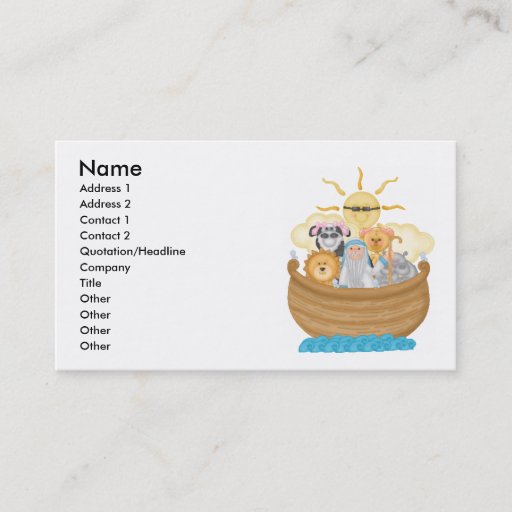 Customizable Noah's Ark Business Cards