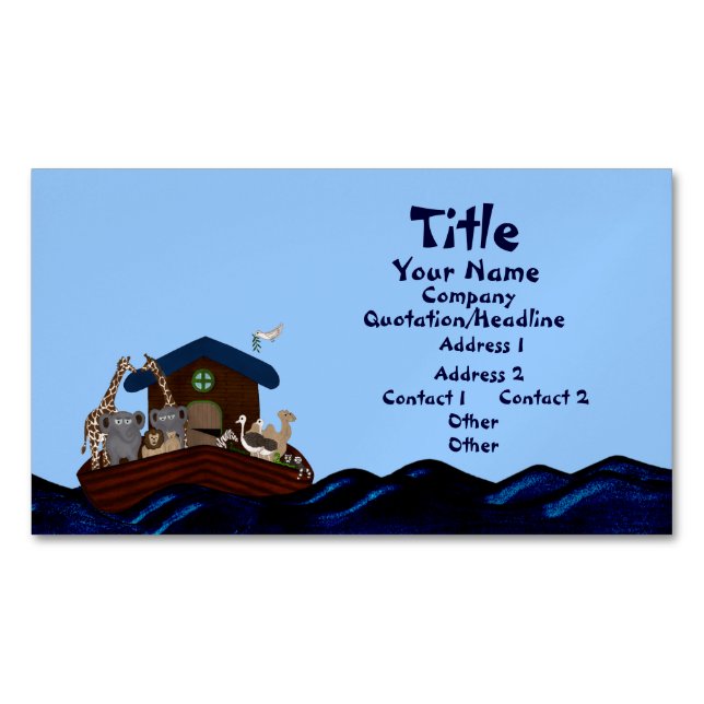 Noah's Ark Business Card Magnet (Front)