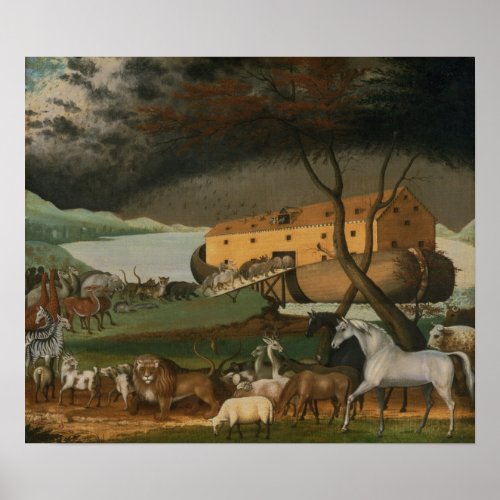 Noahs Ark by Edward Hicks  Circa 1846 Poster