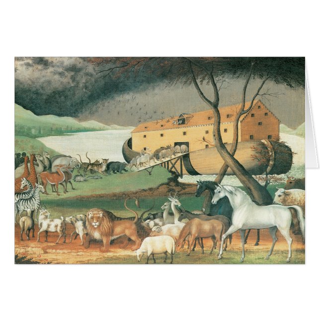 Noah's Ark by Edward Hicks, Vintage Folk Art (Front Horizontal)