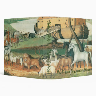 Noah's Ark by Edward Hicks, Vintage Folk Art 3 Ring Binder
