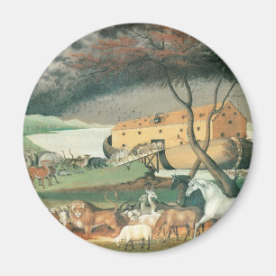 Noah's Ark by Edward Hicks, Vintage Folk Art Magnet