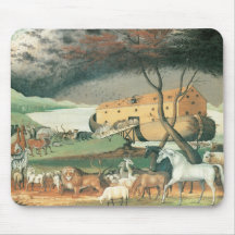 Noah's Ark by Edward Hicks, Vintage Folk Art Mouse Pad