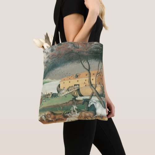Noahs Ark by Edward Hicks Vintage Folk Art Tote Bag