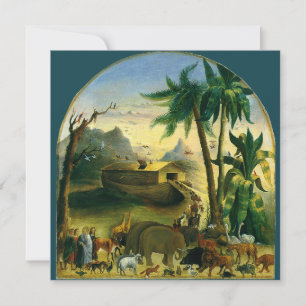 Noah's Ark by Hidley, Vintage Birthday Party Invitation