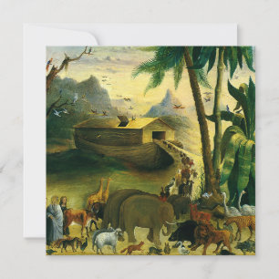 Noah's Ark by Hidley, Vintage Birthday Party Invitation