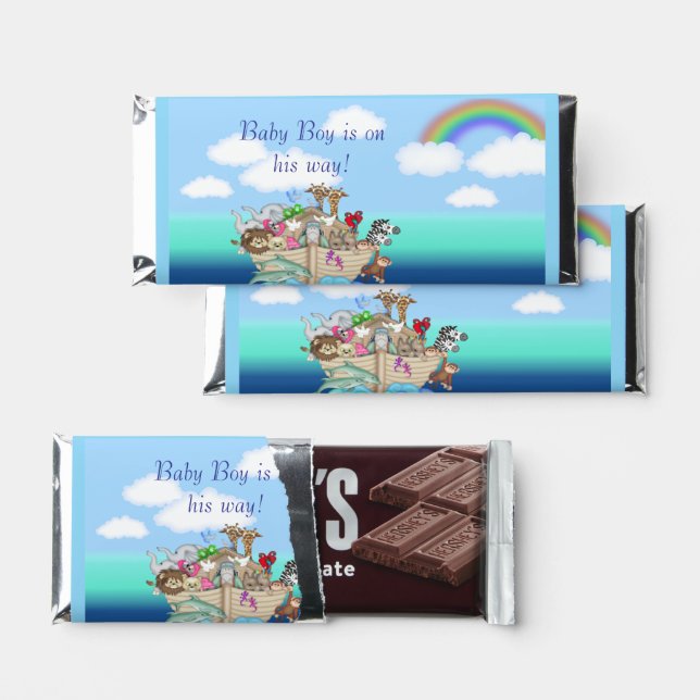 Noahs Ark Candy Bar Wrapper Baby Shower Favor (Front)
