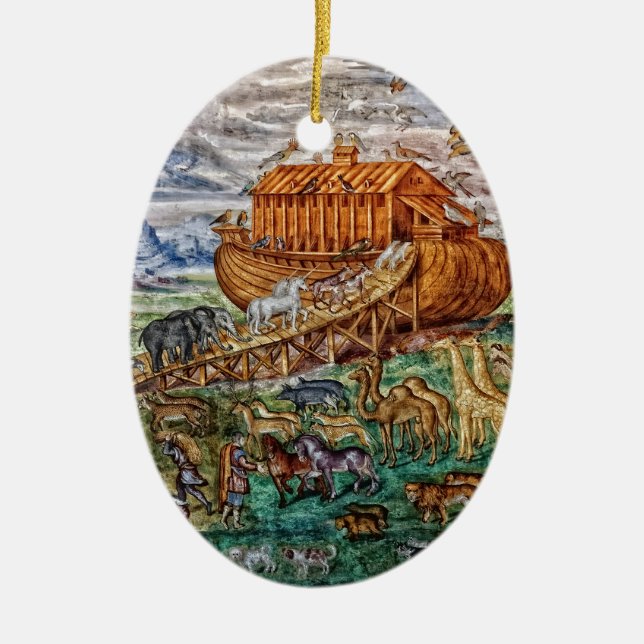 Noah's Ark Ceramic Ornament (Front)
