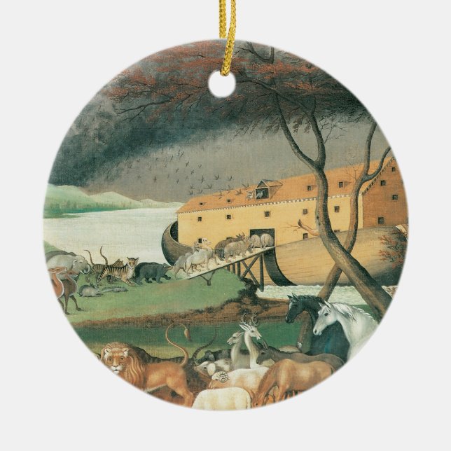 Noah's Ark Ceramic Ornament (Front)