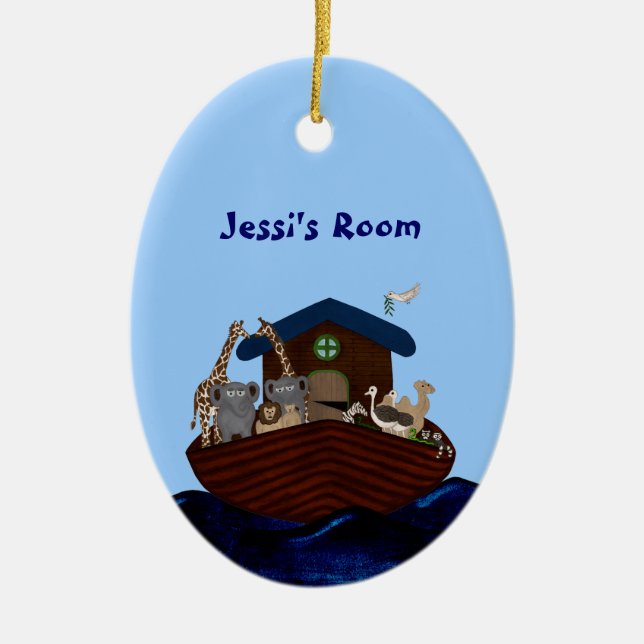 Noah's Ark Ceramic Ornament (Front)