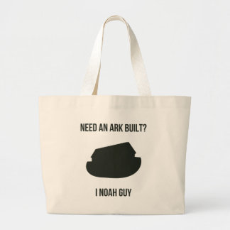Noah's Ark Christian Pun Large Tote Bag