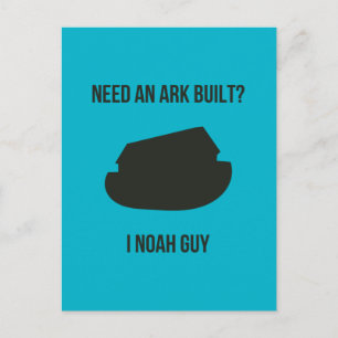 Noah's Ark Christian Pun Postcard