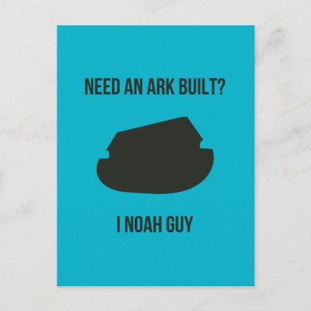 Noah's Ark Christian Pun Postcard