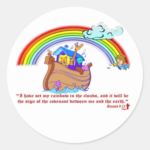 Noahs Ark Classic Round Sticker