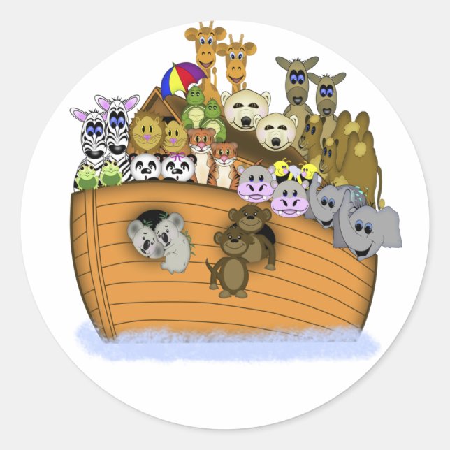 Noah's Ark Classic Round Sticker (Front)