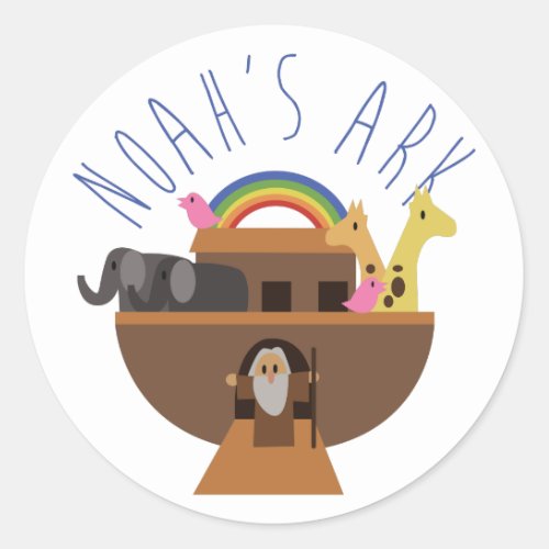 Noahs Ark Classic Round Sticker