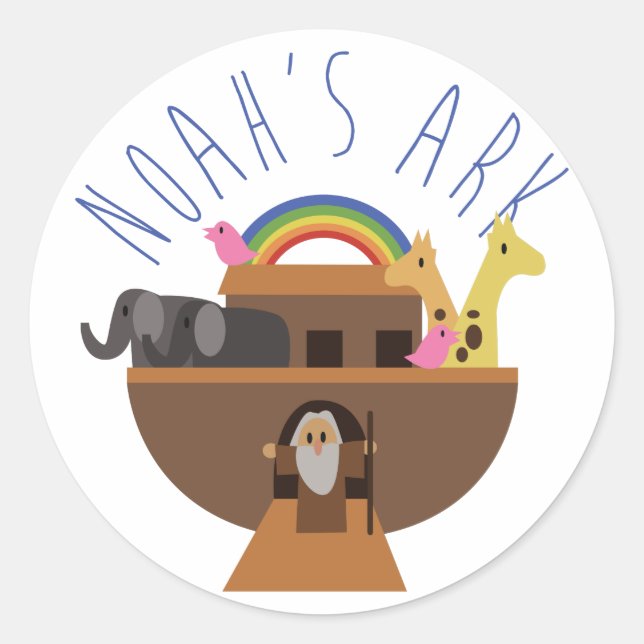 Noah's Ark Classic Round Sticker (Front)
