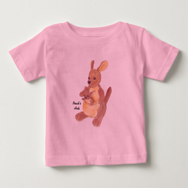 "Noah's Ark" Collection Kangaroo Mom & Baby T-Shirt (Front)