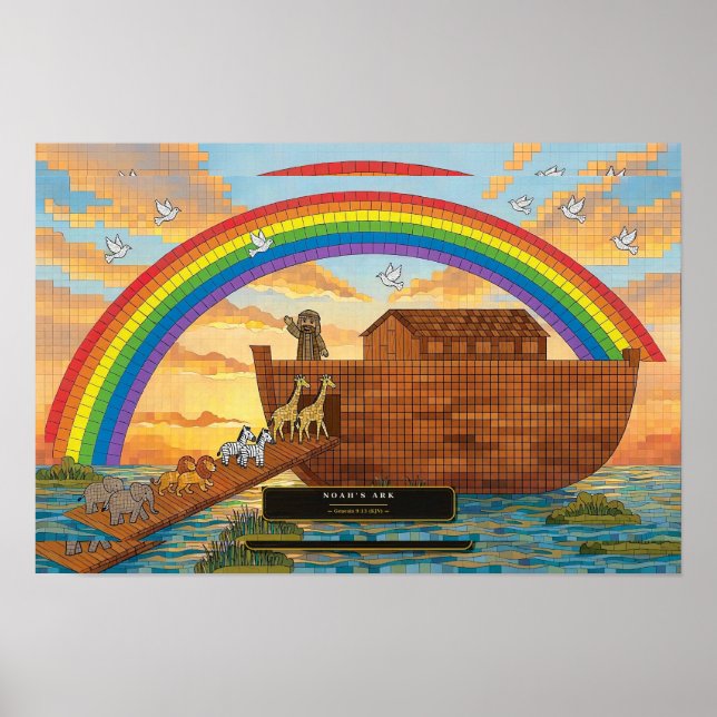 Noah's Ark — cube mosaic Poster (Front)