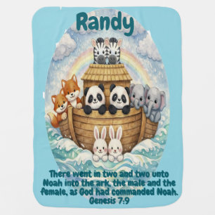 Noah's Ark Customizable Baby Blanket