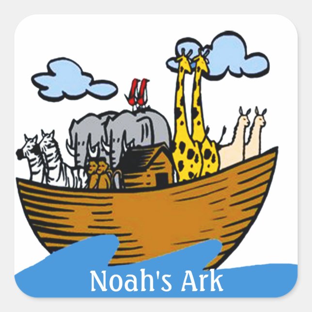 Noah's Ark Customizable Stickers (in 5 shapes) (Front)
