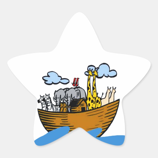 Noah's Ark Customizable Stickers (in 5 shapes) (Front)
