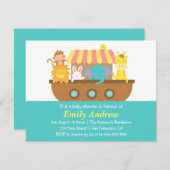 Noah's Ark, Cute Animals, Baby Shower Invitation (Front/Back)
