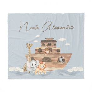 Noah's Ark Cute Animals Blanket Boy Nursery