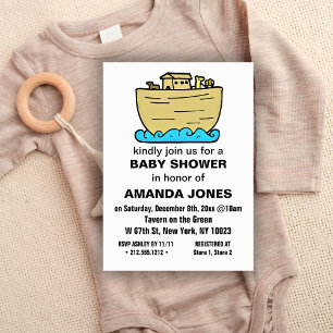 Noah's Ark Cute Christian Baby Shower Invitation
