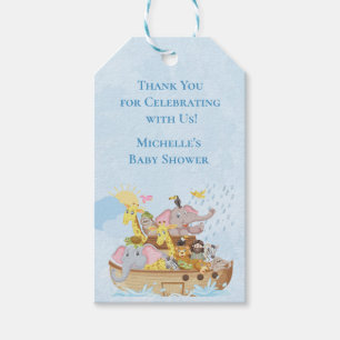 Noahs ark cute thank you favor gift tags
