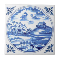 Noah's Ark Delft Blue Bible Story Antique Repro