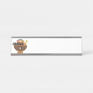 Noah's Ark Desk Name Plate