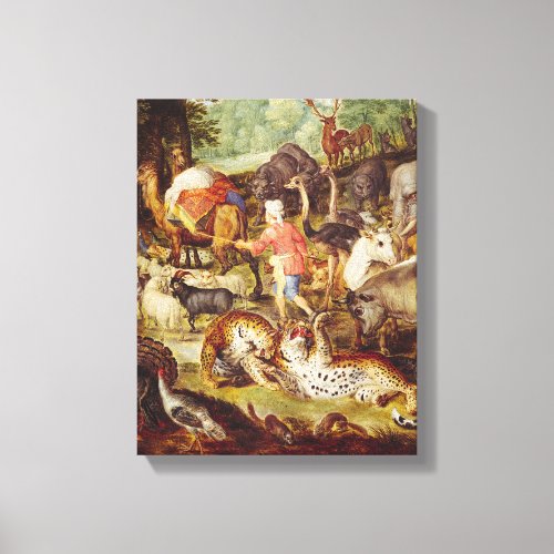 Noahs Ark detail of the right hand side Canvas Print