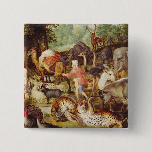 Noah's Ark, detail of the right hand side Pinback Button
